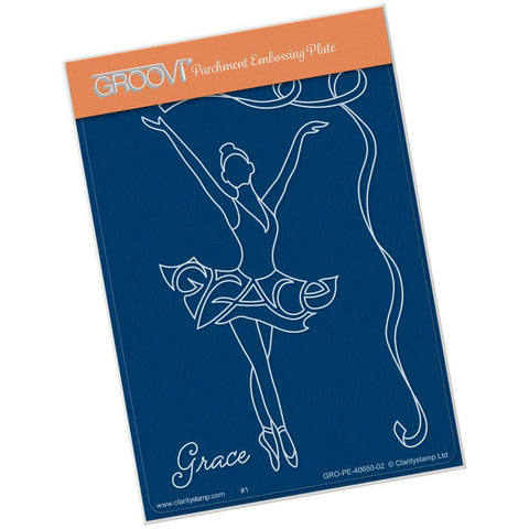 Grace Ballerina <br/>A6 Groovi Plate <br/>(Set GRO-PE-40670-02)