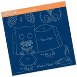 Linda's Papa Owl <br/>A4 Square Groovi Tem-plate <br/>(Set GRO-TE-40910-15)