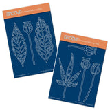 Funky Foliage & Seed Heads <br/>A6 Groovi Plate Set
