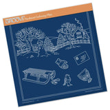 Jayne's Winter Scene - Sled <br/>A4 Square Groovi Plate <br/>(Set GRO-WI-40501-15)