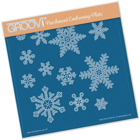 Small Snowflakes <br/>A5 Square Groovi Plate
