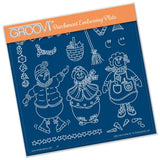 Linda's Build a Snowlady <br/>A5 Square Groovi Plate