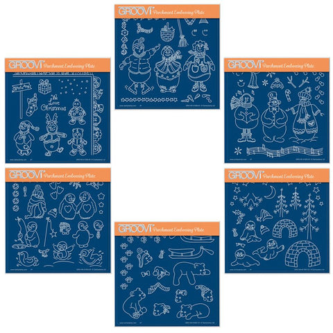 Linda's Christmas Characters Bundle <br/>A5 Square Groovi Plate Set