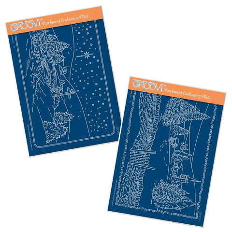 Jayne's New Winter Scenes Duet <br/>A5 Groovi Plate Set