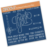 Thank You <br/>A5 Square Groovi Plate <br/>(Set GRO-WO-40282-03)