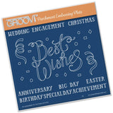 Best Wishes <br/>A5 Square Groovi Plate (Set GRO-WO-40283-03)