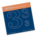Open Number Three <br/>A6 Square Groovi Baby Plate <br/>(Set GRO-WO-40496-XX)