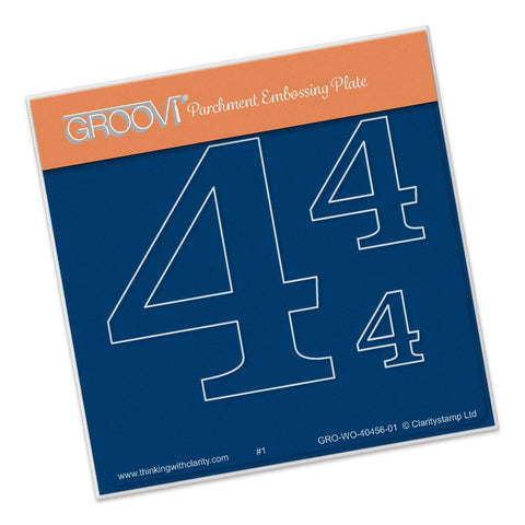 Open Number Four <br/>A6 Square Groovi Baby Plate <br/>(Set GRO-WO-40496-XX)
