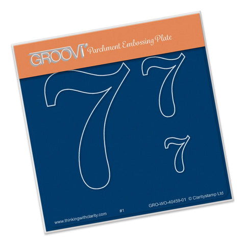 Open Number Seven <br/>A6 Square Groovi Baby Plate <br/>(Set GRO-WO-40496-XX)