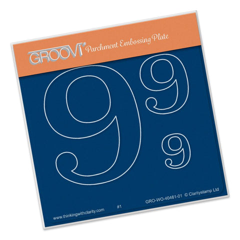 Open Number Nine <br/>A6 Square Groovi Baby Plate <br/>(Set GRO-WO-40496-XX)