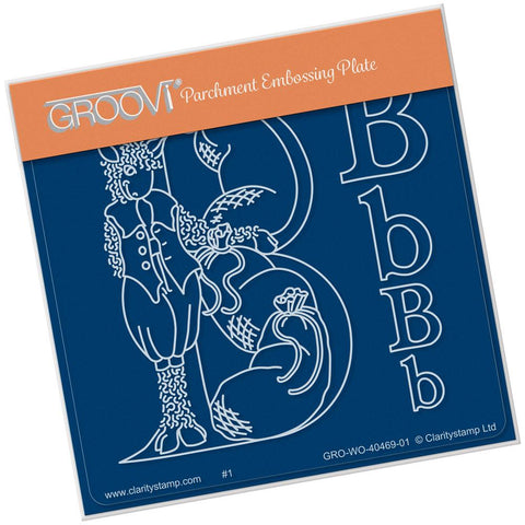 Nursery Rhyme 'B' <br/>A6 Square Groovi Baby Plate <br/>(Set GRO-WO-40653-01)