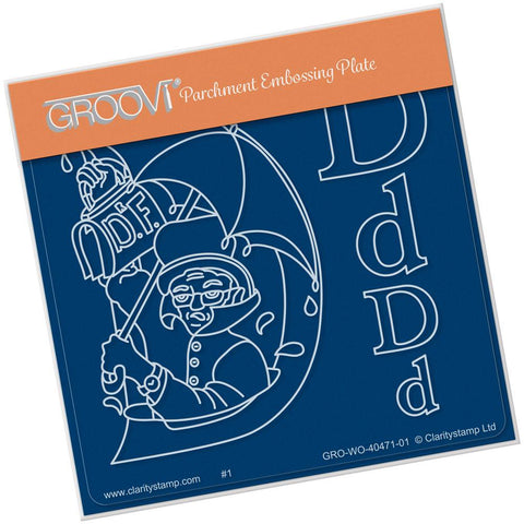 Nursery Rhyme 'D' <br/>A6 Square Groovi Baby Plate <br/>(Set GRO-WO-40653-01)