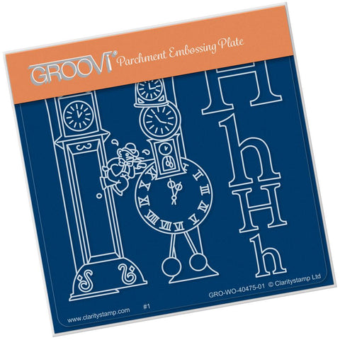 Nursery Rhyme 'H' <br/>A6 Square Groovi Baby Plate <br/>(Set GRO-WO-40653-01)