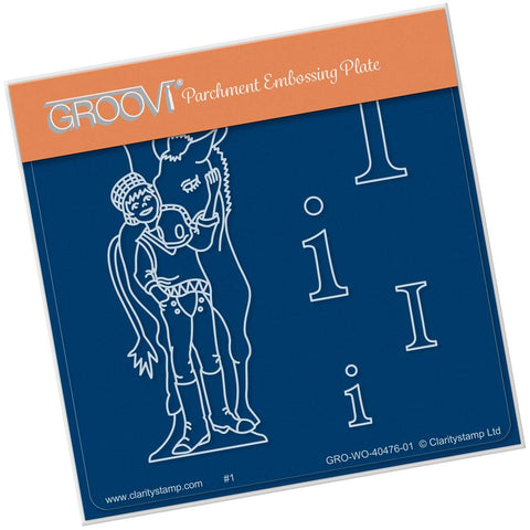 Nursery Rhyme 'I' <br/>A6 Square Groovi Baby Plate <br/>(Set GRO-WO-40653-01)