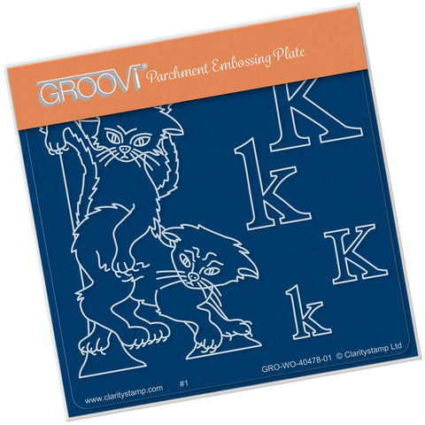 Nursery Rhyme 'K' <br/>A6 Square Groovi Baby Plate <br/>(Set GRO-WO-40653-01)