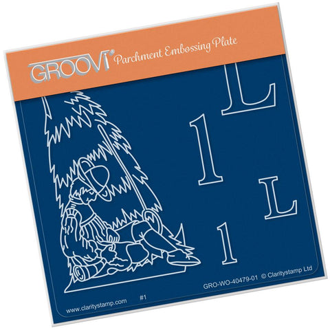 Nursery Rhyme 'L' <br/>A6 Square Groovi Baby Plate <br/>(Set GRO-WO-40653-01)