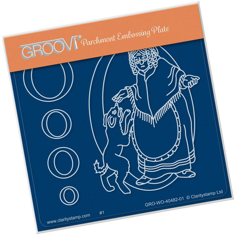 Nursery Rhyme 'O' <br/>A6 Square Groovi Baby Plate <br/>(Set GRO-WO-40653-01)