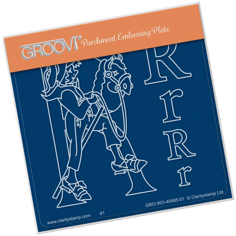 Nursery Rhyme 'R' <br/>A6 Square Groovi Baby Plate <br/>(Set GRO-WO-40653-01)