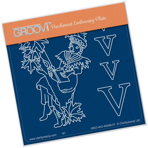 Nursery Rhyme 'V' <br/>A6 Square Groovi Baby Plate <br/>(Set GRO-WO-40653-01)