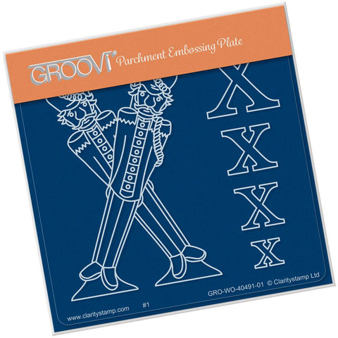 Nursery Rhyme 'X' <br/>A6 Square Groovi Baby Plate <br/>(Set GRO-WO-40653-01)