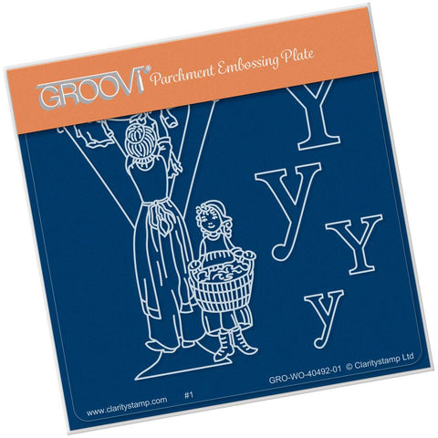 Nursery Rhyme 'Y' <br/>A6 Square Groovi Baby Plate <br/>(Set GRO-WO-40653-01)