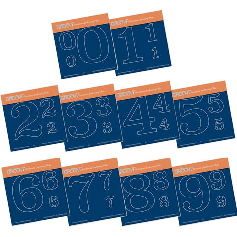 Open Numbers <br/>A6 Square Groovi Baby Plate Set