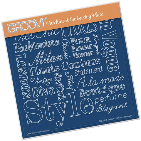 Elegant Expressions <br/>A5 Square Groovi Plate <br/>(Set GRO-40514-03)