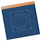 Nested Squares Extension & Alphabet Frame <br/>A4 Square Groovi Plate