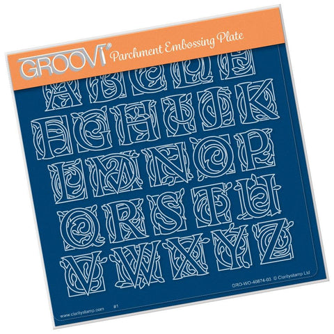 Small Celtic Alphabet <br/>A5 Square Groovi Plate