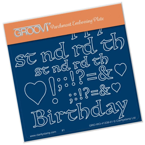 Floral Numbers Complimentary <br/>A6 Square Groovi Plate