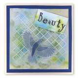 Large Garden Bird with Branch <br/>A6 Square Groovi Baby Plate <br/>(Set GRO-BI-40284-01)
