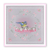Garden Birds <br/>A6 Square Groovi Baby Plate Set