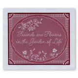 Friends Are Like Flowers <br/>A5 Square Groovi Plate <br/>(Set GRO-FL-40503-03)