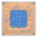 Friends Are Like Flowers <br/>A5 Square Groovi Plate <br/>(Set GRO-FL-40503-03)