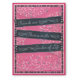 Friends Are Like Flowers <br/>A5 Square Groovi Plate <br/>(Set GRO-FL-40503-03)