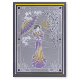 Geisha <br/>A5 Square Groovi Plate <br/>(Set GRO-PE-40292-03)