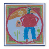 Groovi Go! Cowboy Figure <br/>3 Part A6 Groovi Plate <br/>(Set GRO-GO-40808-19)