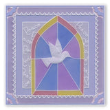 Dove Window <br/>A5 Square Groovi Plate <br/>(Set GRO-CH-40424-03)