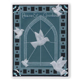 Dove Window <br/>A5 Square Groovi Plate <br/>(Set GRO-CH-40424-03)