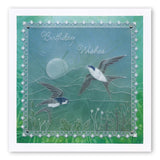 House Martins <br/>A5 Square Groovi Plate <br/>(Set GRO-BI-40819-03)
