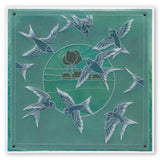 House Martins <br/>A5 Square Groovi Plate <br/>(Set GRO-BI-40819-03)