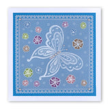Jayne's Butterflies <br/>A5 Square Groovi Plate <br/>(Set GRO-FL-40328-03)