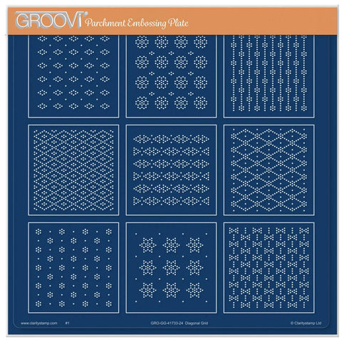 Josie's Diagonal Embossed Pattern A4 Square Sampler Plate