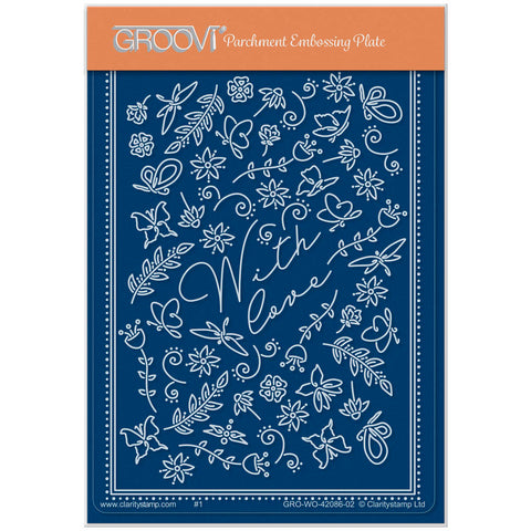 Jazz's With Love Colour Me Pattern A6 Groovi Plate
