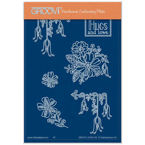 Tina's Hugs & Love Flowers A6 Groovi Plate