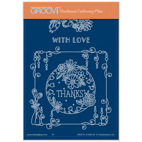 Tina's With Love Flowers A6 Groovi Plate