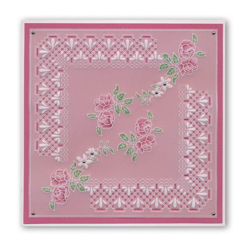 King Charles Lace Duet <br/>A5 Square Groovi Piercing Grid