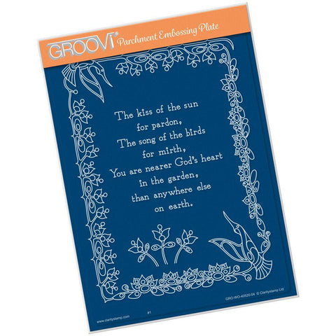 The Kiss of the Sun <br/>A5 Groovi Plate <br/>(Set GRO-WO-40541-04)