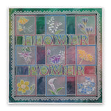 Linda's 123 Flowers - ABC <br/>Daisy, Sweet Pea & Hydrangea <br/>A5 Square Groovi Plate Set