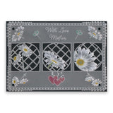 Linda's 123 Flowers - ABC <br/>Daisy, Sweet Pea & Hydrangea <br/>A4 Square Groovi Plate Set